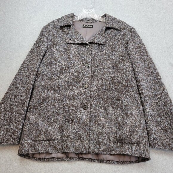 Ann Freedberg Jacket Womens Size 10 Alpaca Madeleine Tweed Lined Gray $490 - Picture 3 of 10